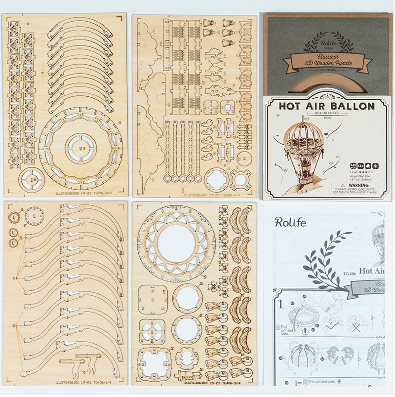 3D Hot Air Balloon Model Kit