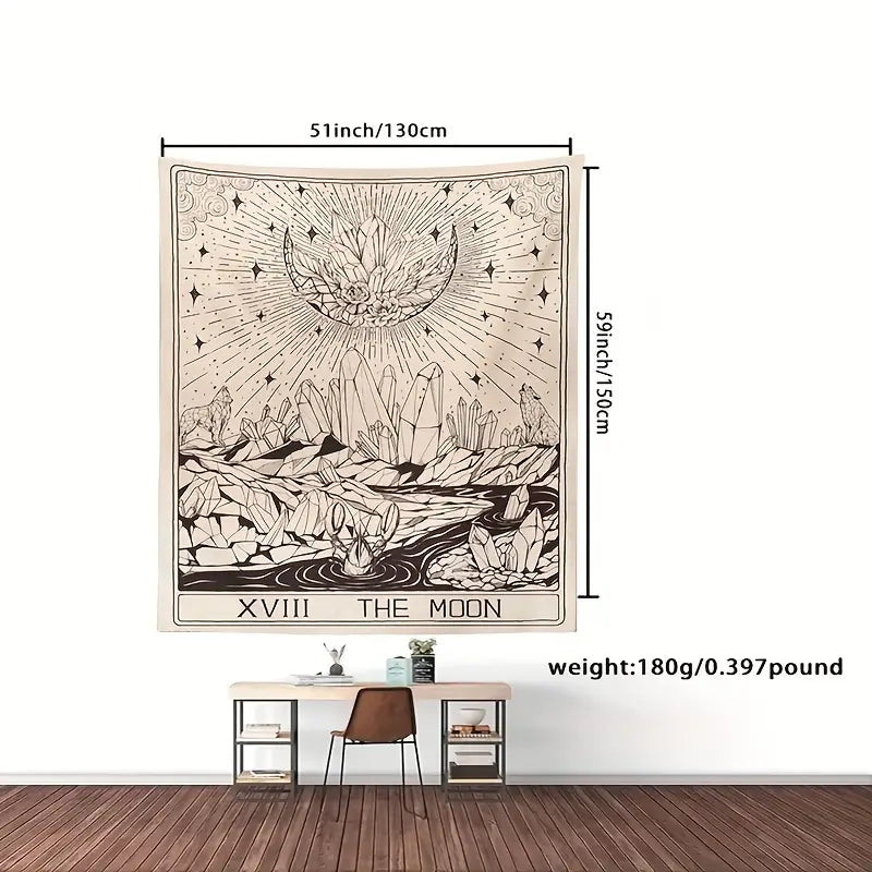 Tarot Moon Print Tapestry