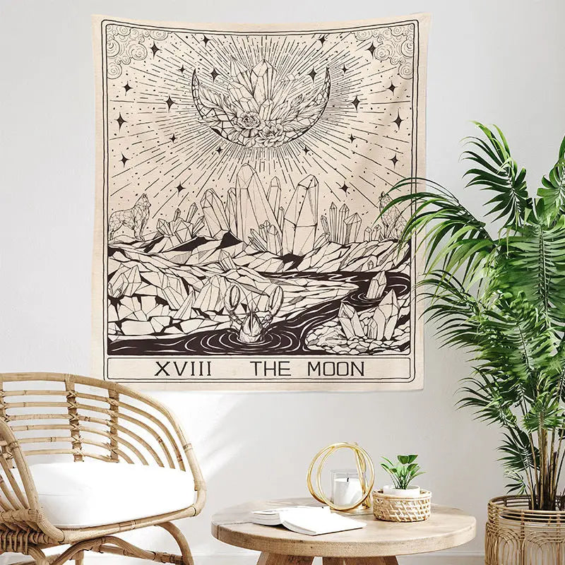 Tarot Moon Print Tapestry