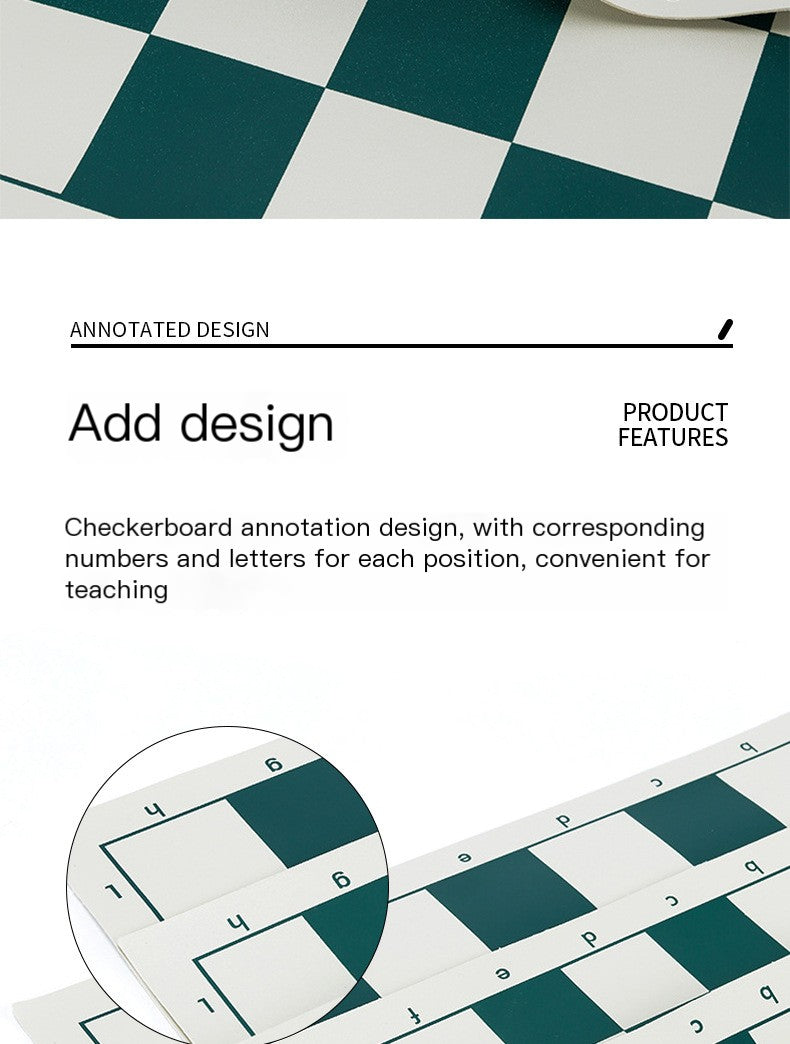 Portable Outdoor Chess Set with Plastic Leather Pieces