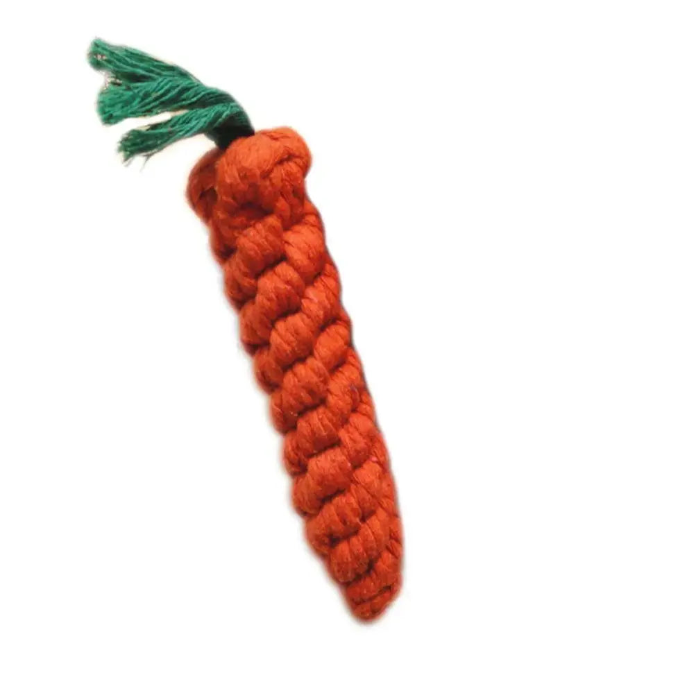 Carrot Shaped Cotton Rope Dog Toy Anakha H. Nyx