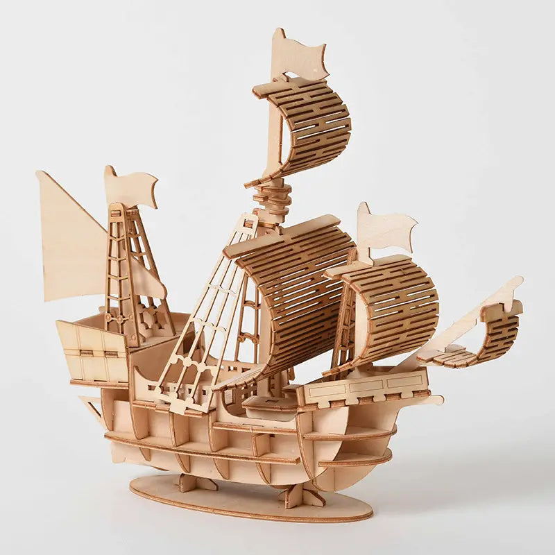 3D Wooden Sailboat Puzzle