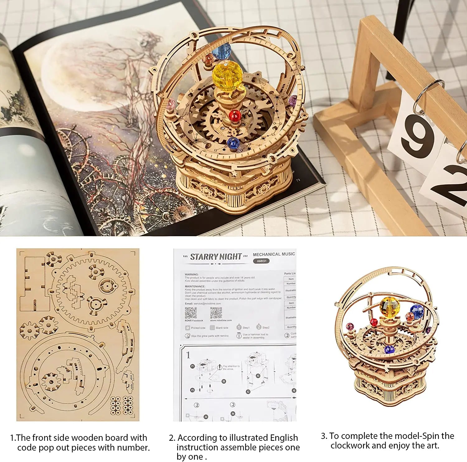 Rotatable 3D Wooden Model Kit Anakha H. Nyx