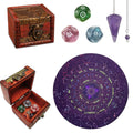 Complete Tarot Pendulum Divination Kit | Amethyst Crystal & Wooden Swing Board Set