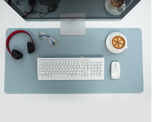 Premium Leather Desk Mat &amp; Blotter | Non-Slip Waterproof Office Desk Pad