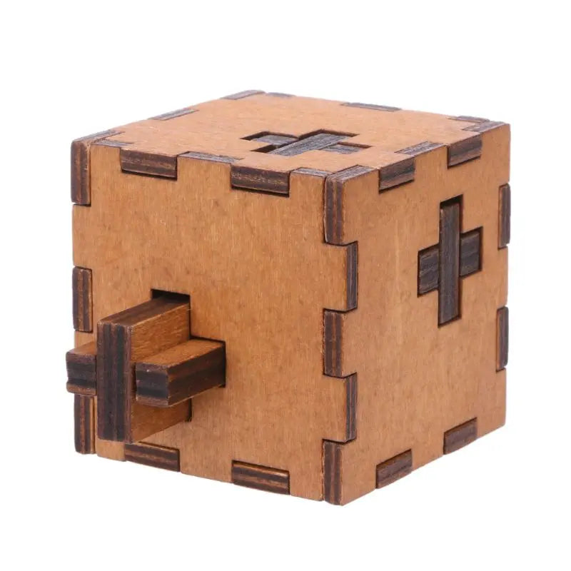 The Swiss Cube: Premium Wooden Kongming Lock Architectural Puzzle Anakha H. Nyx