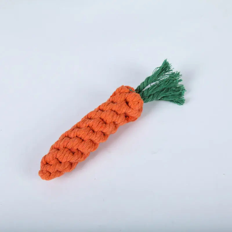 Carrot Shaped Cotton Rope Dog Toy Anakha H. Nyx