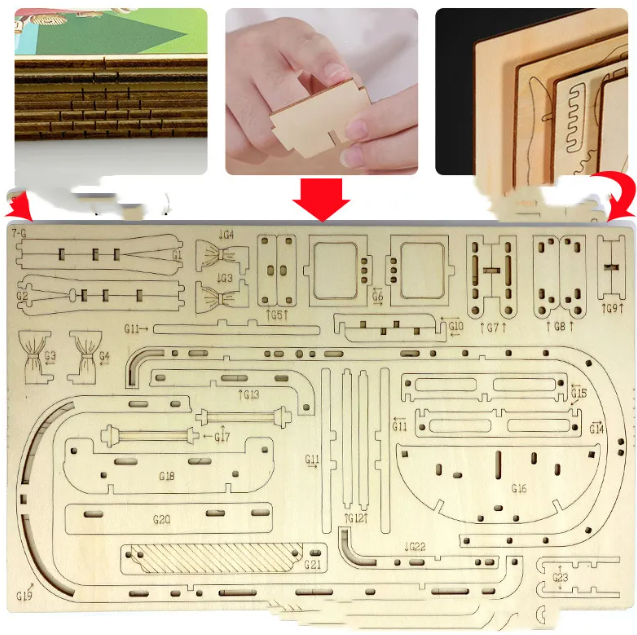 Wooden 3D Camper Puzzle (2 colors)