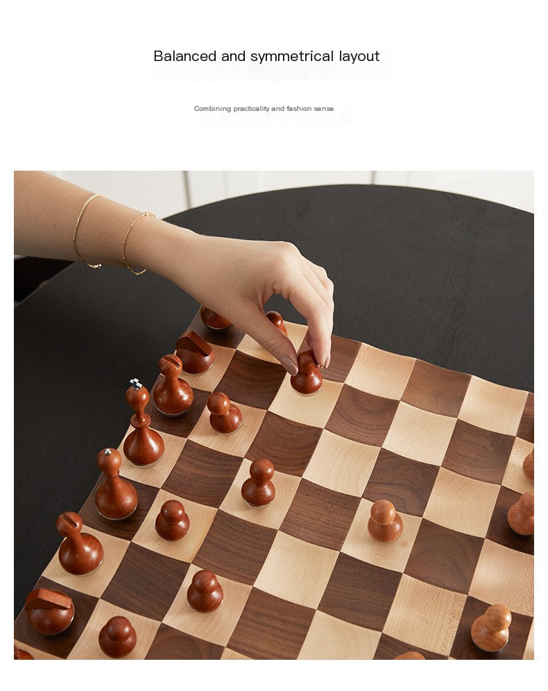 High-End Wooden Creative Chess Set for Home Decor