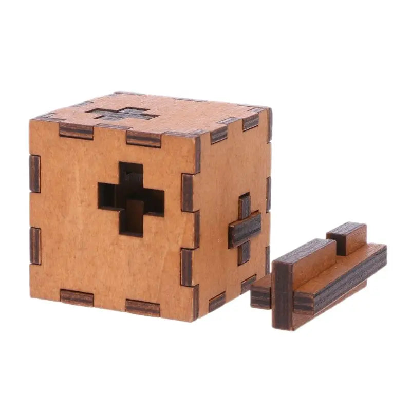 The Swiss Cube: Premium Wooden Kongming Lock Architectural Puzzle Anakha H. Nyx