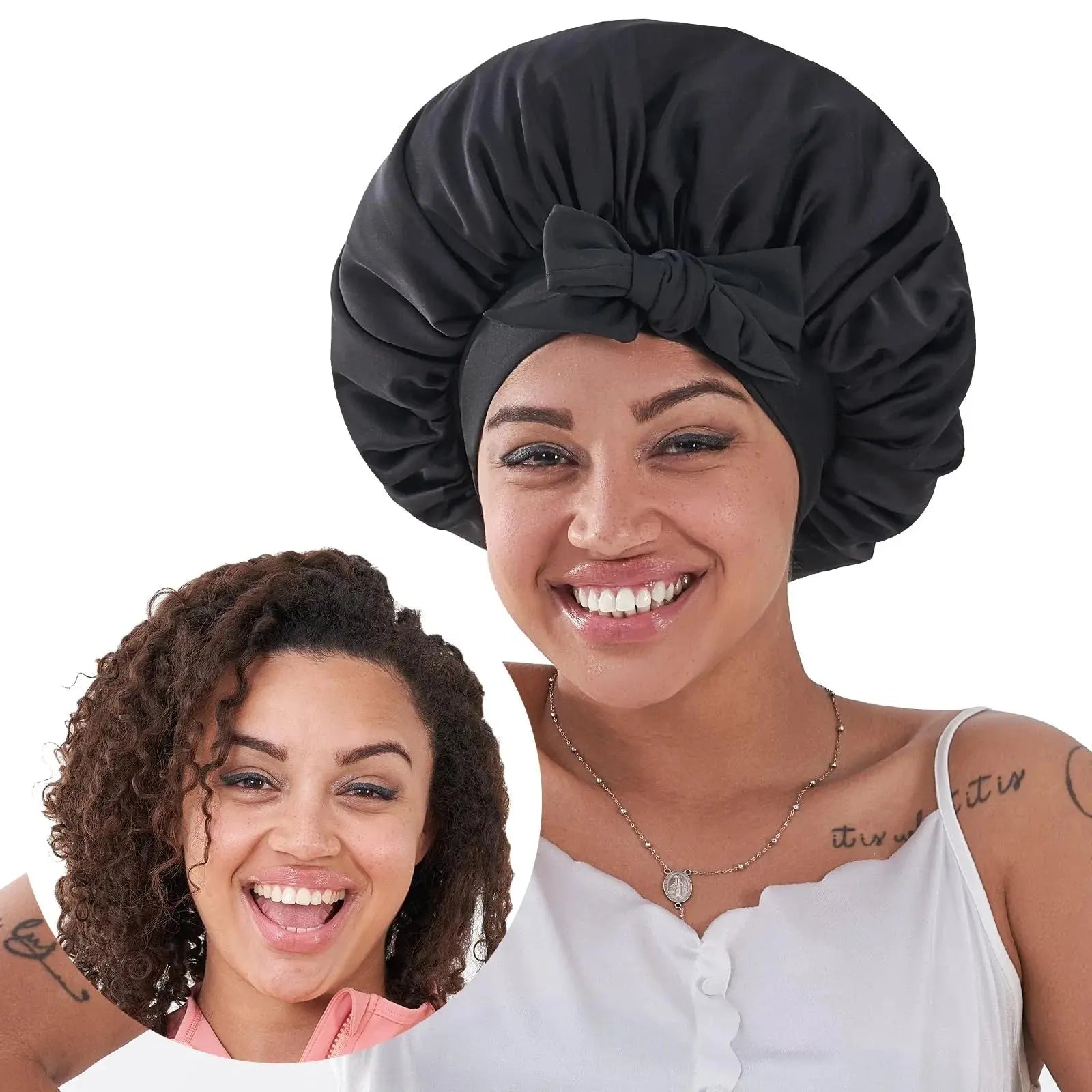 Reversible Silk Satin Bonnet | Premium Dual-Layer Hair Wrap with Adjustable Tie Band Anakha H. Nyx