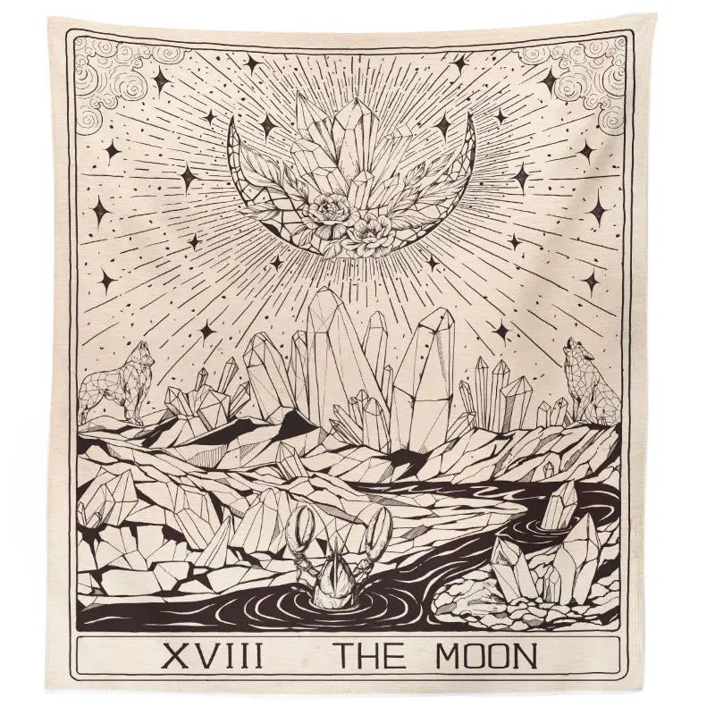 Tarot Moon Print Tapestry