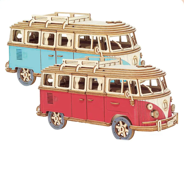 Wooden 3D Camper Puzzle (2 colors)
