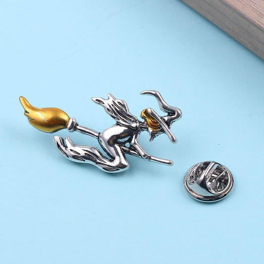 Vintage Witch Broom Brooch