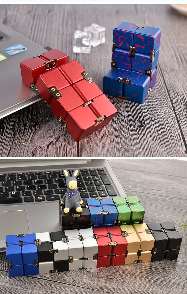 Aluminum Alloy Executive Kinetic Cube: Ergonomic Tactile Focus Tool Anakha H. Nyx