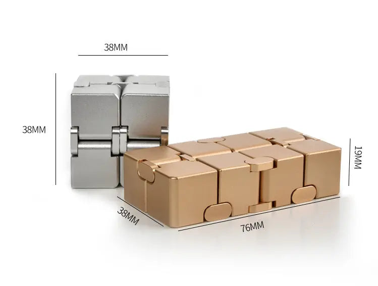 Aluminum Alloy Executive Kinetic Cube: Ergonomic Tactile Focus Tool Anakha H. Nyx