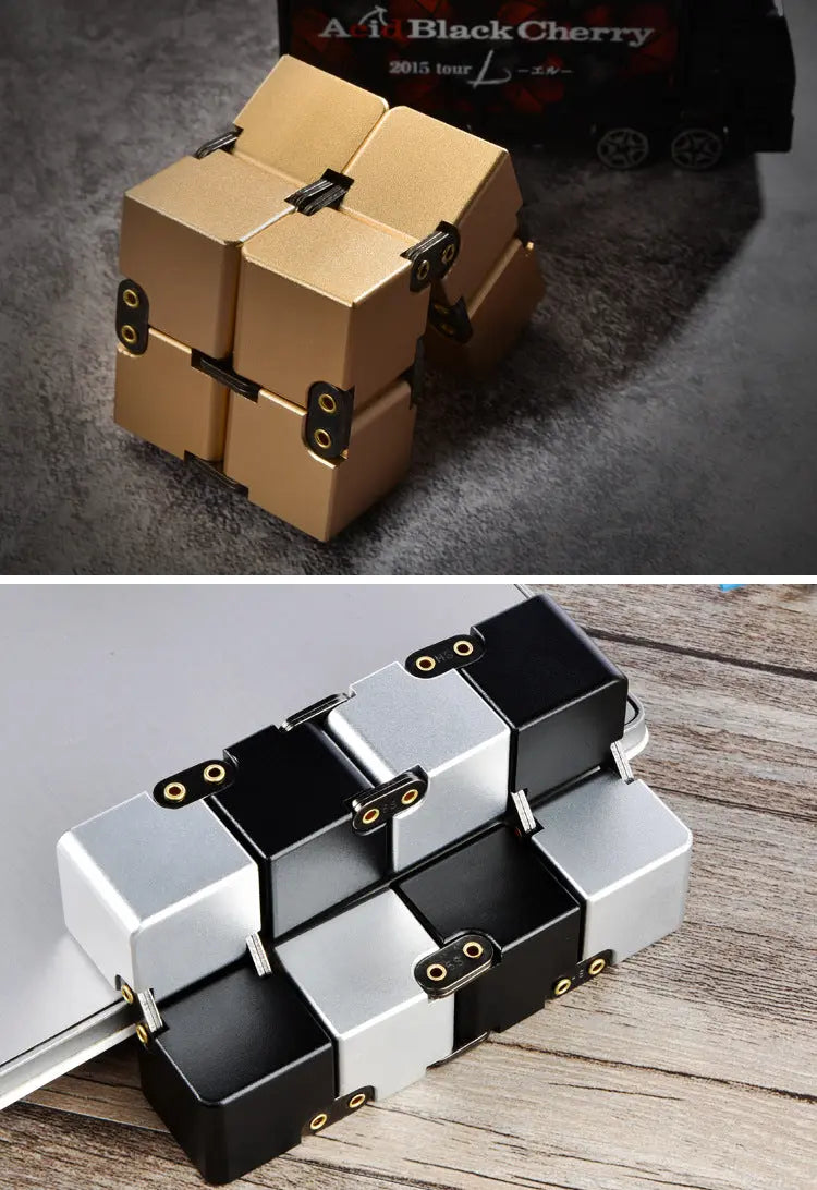 Aluminum Alloy Executive Kinetic Cube: Ergonomic Tactile Focus Tool Anakha H. Nyx