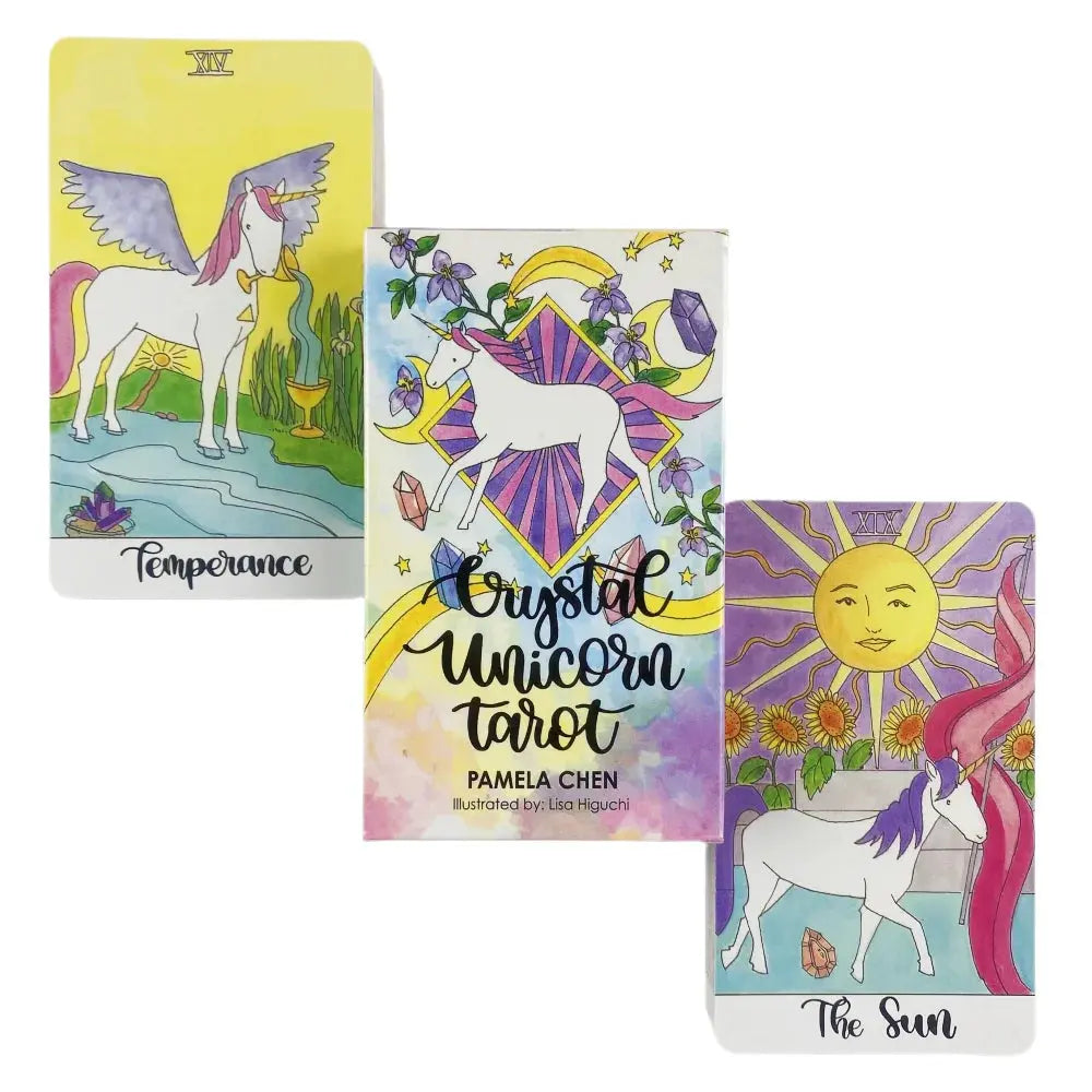 Crystal Unicorn Tarot - Each card incorporates crystal energies—like amethyst, rose quartz, and citrine Anakha H. Nyx