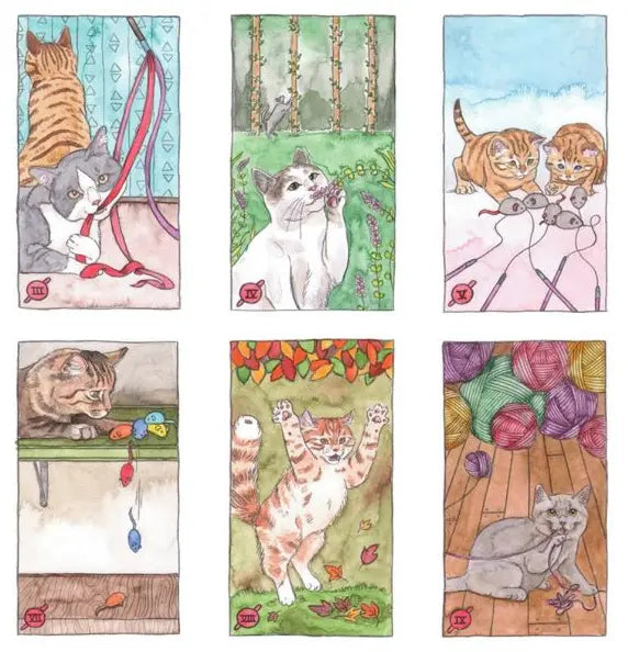 Unlock the secrets of the past, purr-esent, & future w/ the Cat Tarot & Guidebook Anakha H. Nyx