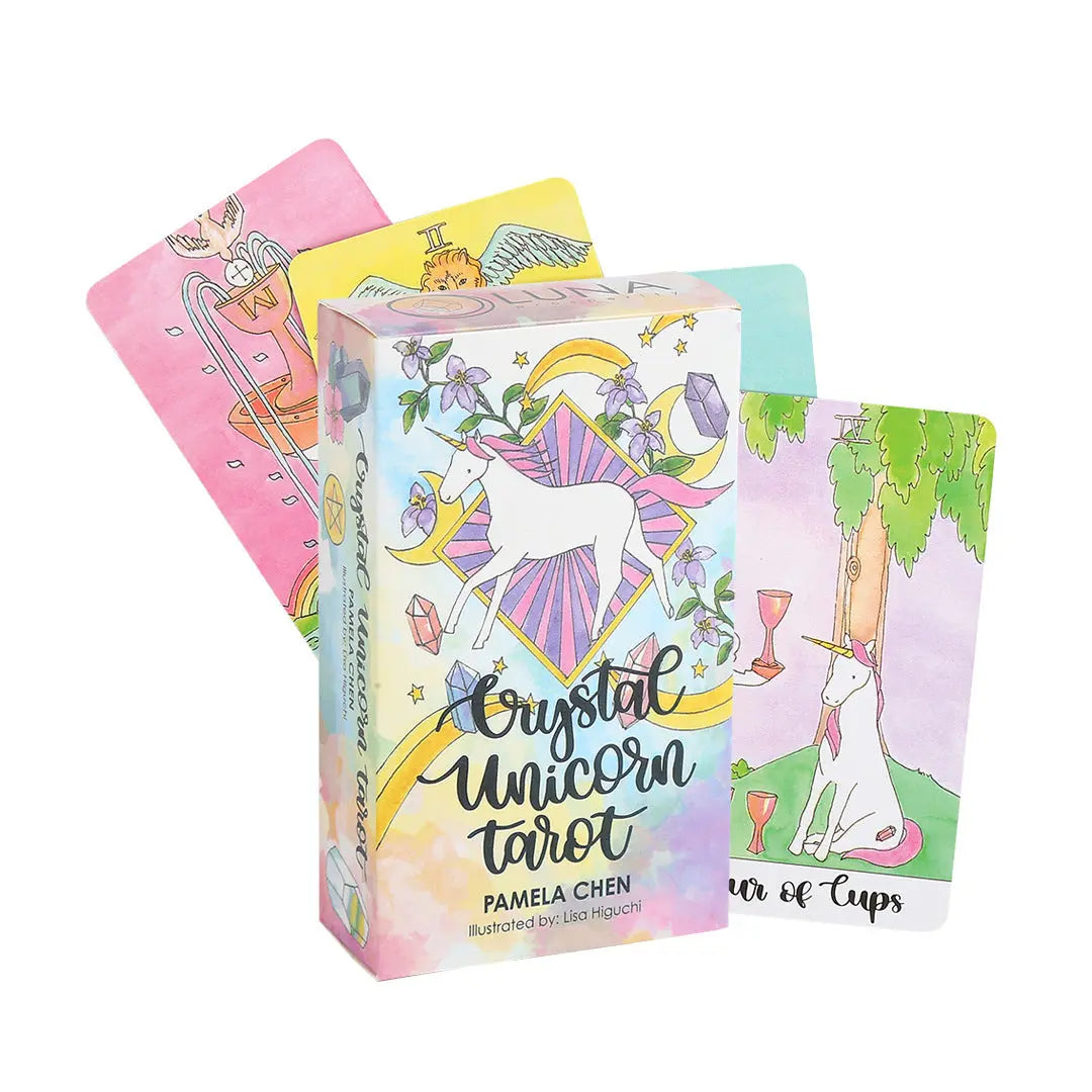Crystal Unicorn Tarot - Each card incorporates crystal energies—like amethyst, rose quartz, and citrine Anakha H. Nyx