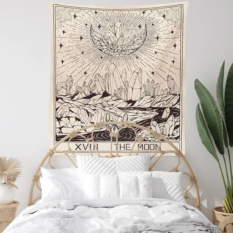 Tarot Moon Print Tapestry