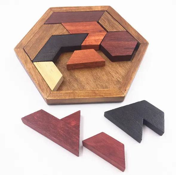 Premium Hexagonal Wooden Block Puzzle for Toddlers Anakha H. Nyx