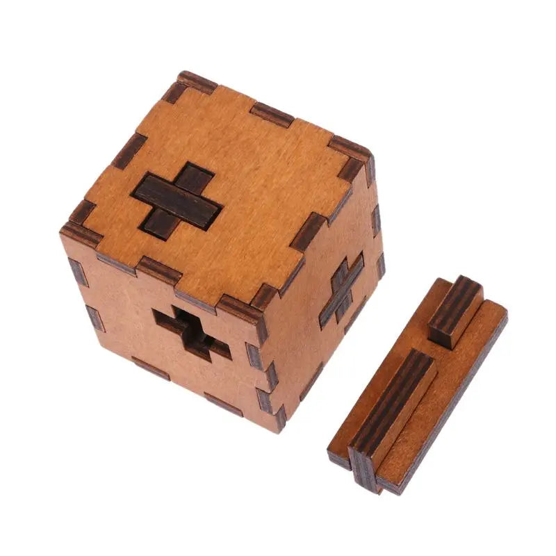 The Swiss Cube: Premium Wooden Kongming Lock Architectural Puzzle Anakha H. Nyx