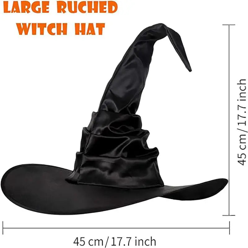 Premium Pleated Witch Hat | Deluxe COS Halloween Performance Costume Props Anakha H. Nyx