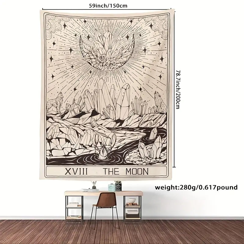 Tarot Moon Print Tapestry