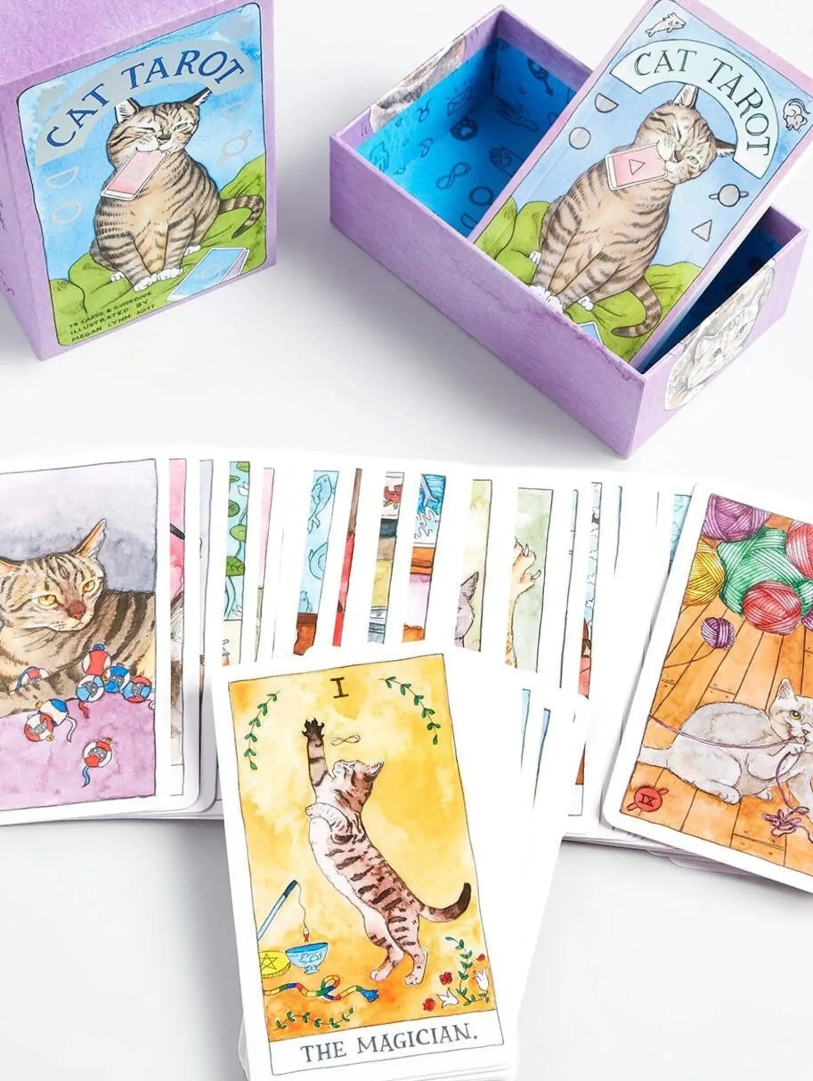 Unlock the secrets of the past, purr-esent, & future w/ the Cat Tarot & Guidebook Anakha H. Nyx