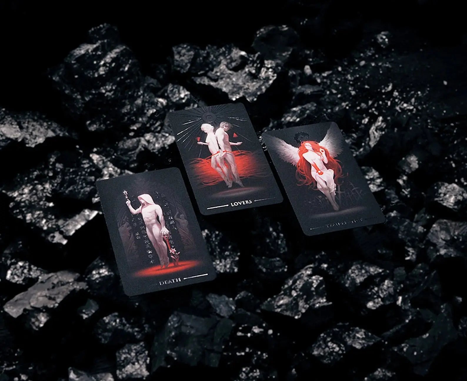 Hand Painted True Black Exquisite Tarot Anakha H. Nyx